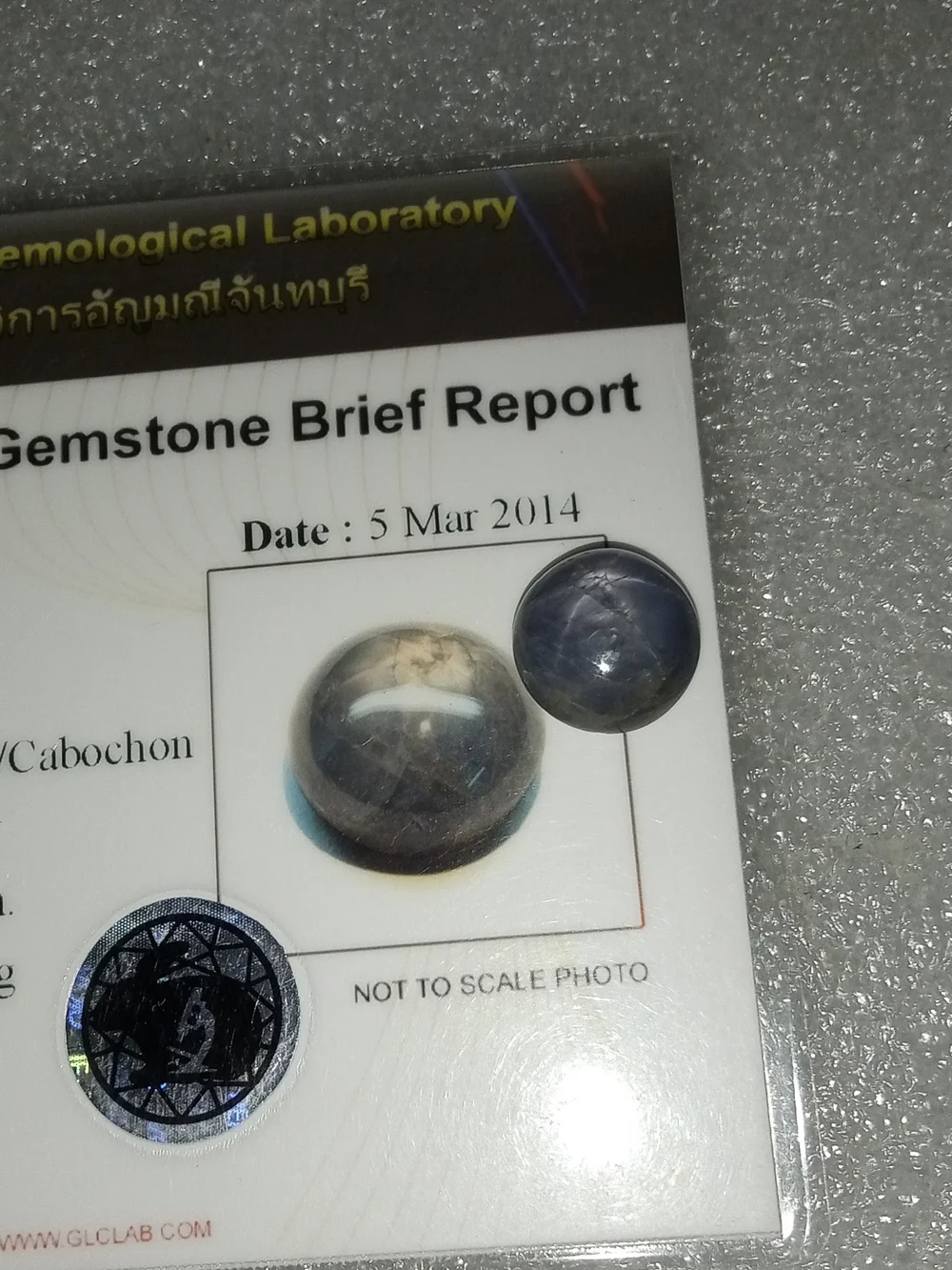 BIG Certified Natural No Heat 12.25ct Blue Star Sapphire